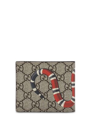 Portfel w wężowy wzór Gucci czarny