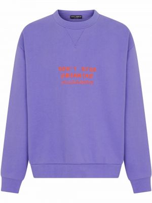 Bomull sweatshirt Dolce & Gabbana blå