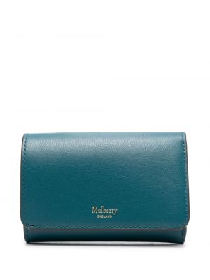 Kožená peněženka Mulberry modrá