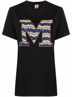 Camiseta con bordado M Missoni negro