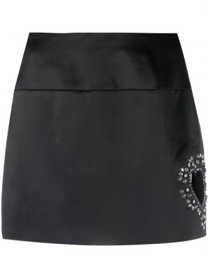 Mini sukně s vysokým pasem na zip For Love & Lemons - černá