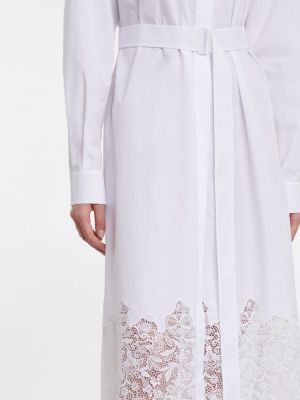 Čipkované midi šaty Loro Piana biela