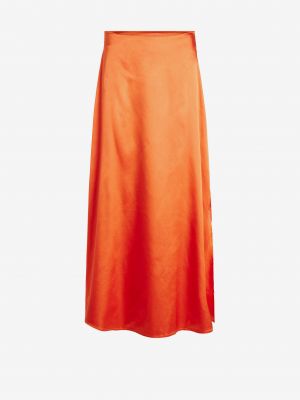 Saténové dlouhá sukně Vila oranžové