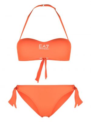 Raštuotas bikinis Ea7 Emporio Armani oranžinė