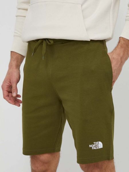 Pantaloni din bumbac The North Face verde