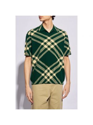 Camisa con escote v Burberry verde