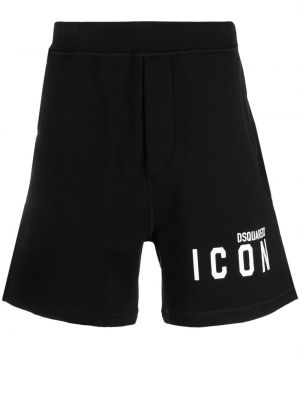 Trykt shorts Dsquared2 svart