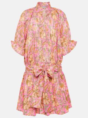 Βαμβακερή φόρεμα Juliet Dunn ροζ