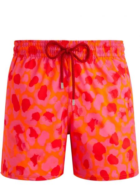 Pantaloni scurți cu imagine cu imprimeu abstract Vilebrequin roșu