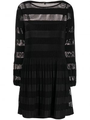 Κοκτέιλ φόρεμα με διαφανεια Maje μαύρο