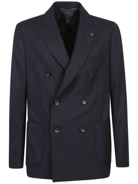 Uld dobbeltradet blazer Lardini sort