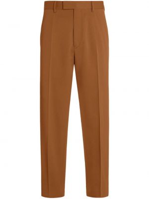 Pantalon droit plissé Zegna marron