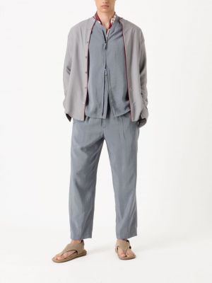 Spodnie plisowane Giorgio Armani szare