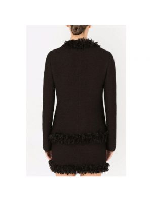 Chaqueta de tweed Dolce & Gabbana negro