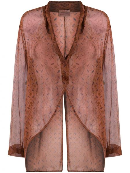 Blusa de flores con estampado transparente Romeo Gigli Pre-owned marrón