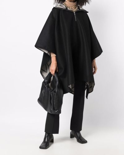 Mantel mit kapuze mit print Toteme schwarz