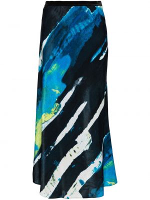 Midi sukňa s potlačou s abstraktným vzorom Dkny