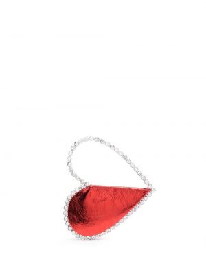 Listová kabelka so srdiečkami L'alingi červená