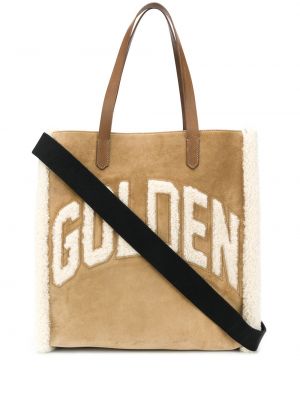 Nakupovalna torba iz semiša Golden Goose