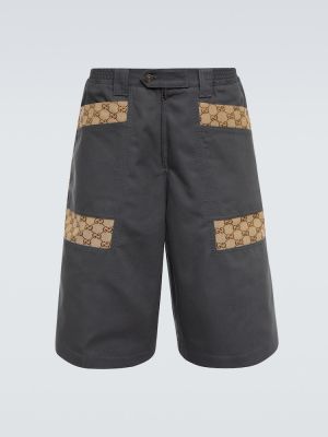 Bermudy relaxed fit Gucci šedé