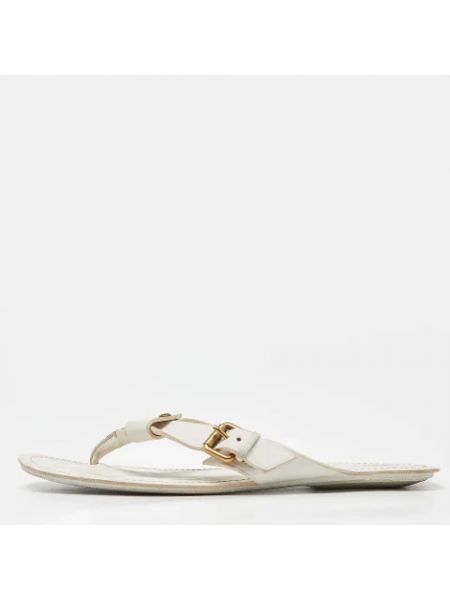 Sandały skórzane Louis Vuitton Vintage białe