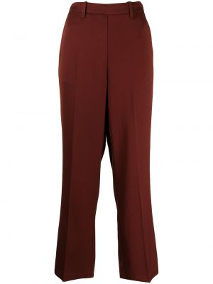 Pantalones de cintura alta bootcut Forte Forte rojo