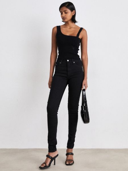 Джинсы скинни с высокой талией Calvin Klein Jeans черные