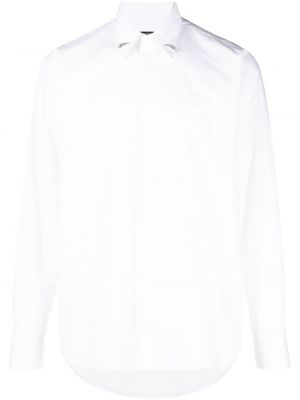 Памучна риза с тигров принт Roberto Cavalli бяло