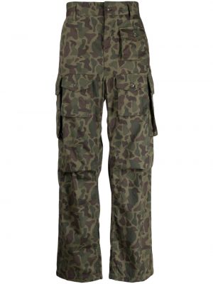 Pantaloni cargo din bumbac cu imagine cu model camuflaj Engineered Garments verde