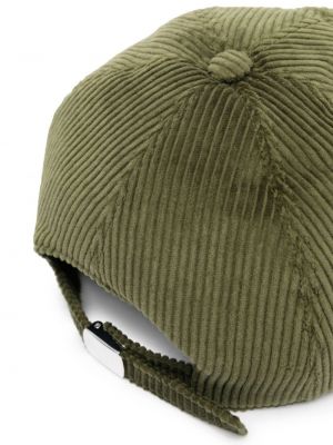 Haftowana czapka z daszkiem sztruksowa Moorer zielona