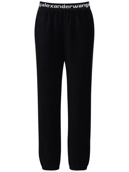 Pantalones de chándal de pana Alexander Wang negro