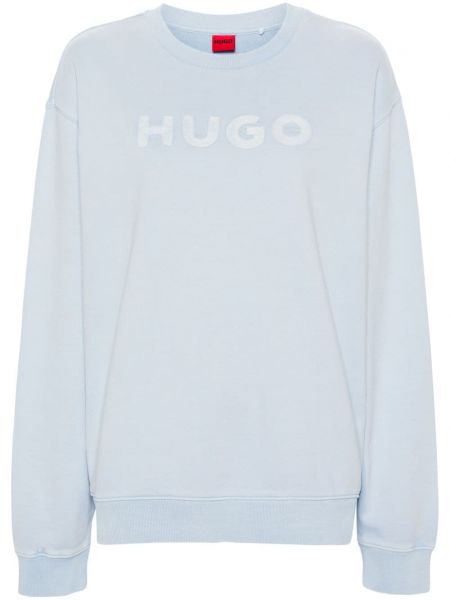 Broderet sweatshirt Hugo blå