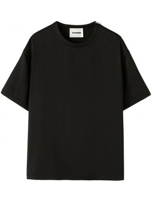 Tričko s okrúhlym výstrihom Jil Sander čierna