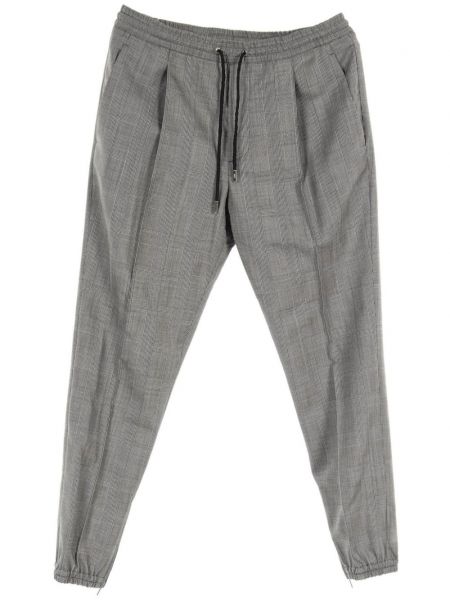 Volnene hlače s karirastim vzorcem Christian Dior Pre-owned siva