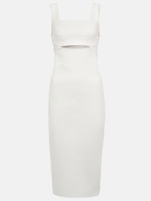 Μίντι φόρεμα Victoria Beckham λευκό