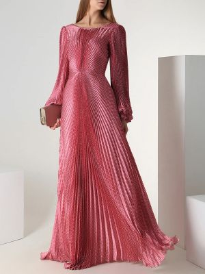 Шелковое вечернее платье Luisa Beccaria розовое