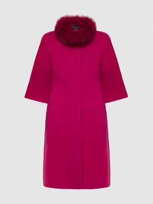 Вовняне пальто Heresis, рожеве