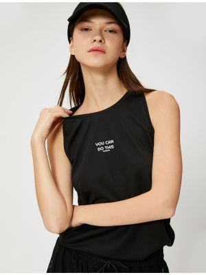 Koszulka z nadrukiem Koton czarna