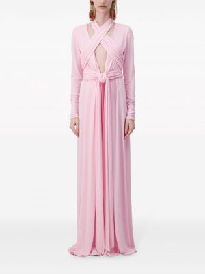 Kaschmir seiden abendkleid mit drapierungen Giambattista Valli pink