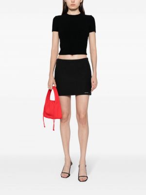 Bavlněné mini sukně Alexander Wang černé