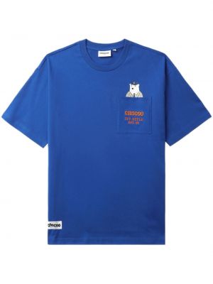 Памучна тениска Chocoolate синьо