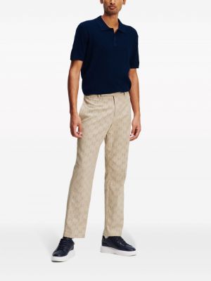 Rovné kalhoty Karl Lagerfeld béžové