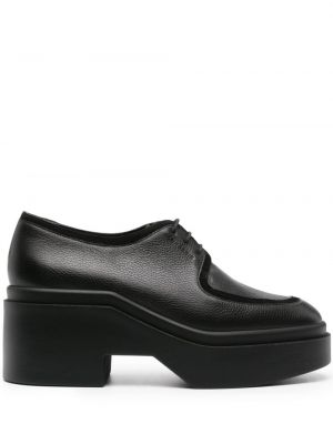 Pantofi oxford din piele de căprioară cu platformă Clergerie negru