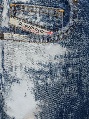 Spódnica jeansowa z przetarciami Diesel niebieska