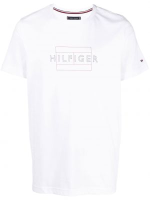 Trykt t-skjorte Tommy Hilfiger hvit