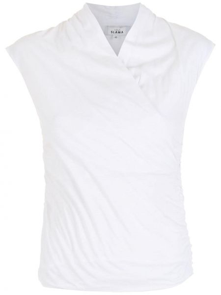 Μπλούζα με λαιμόκοψη v Amir Slama λευκό