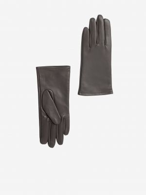 Kožené rukavice Marks & Spencer šedé