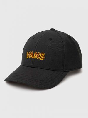 Вълнена шапка с апликация Vans сиво