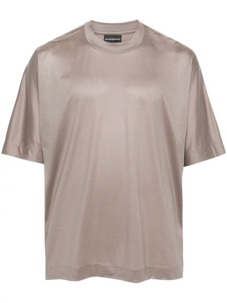 T-krekls ar izšuvumiem Emporio Armani pelēks