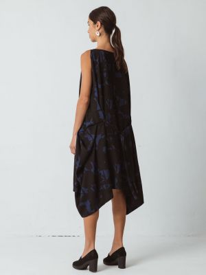 Asymetrické šaty Skfk čierna